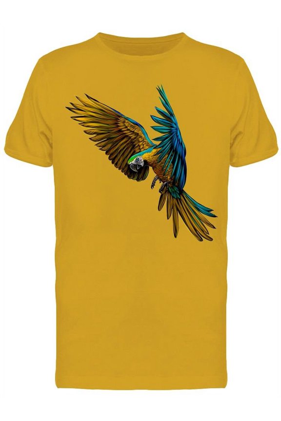 Parrot In Flight T-Shirt Men -Image by Shutterstock, Male Small