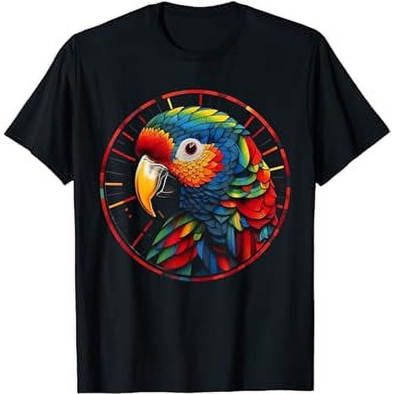 Parrot Lover Artwork | Animal Mandala Motif Parrot T-Shirt