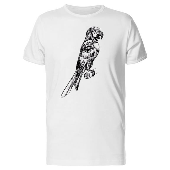 Parrot Macaw Doodle Style T-Shirt Men -Image by Shutterstock, Male XX-Large