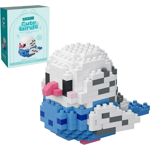 Parrot Micro Building Bricks Kits, Cute Bird Mini Building Blocks Set, Colorful Parrot Toy Educational Creative Model Building, for Girls and Boys Age 8-20(BLUE PARROT)