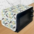 thumbnail image 1 of Parrot Microwave Oven Cover, Exotic Jungle Birds Jaco Lovebirds Kakadu Tropical Flying Mammals Illustration, Water Resistant Organizer with Pockets for Kitchen, 36" x 12", Multicolor, by Ambesonne, 1 of 4