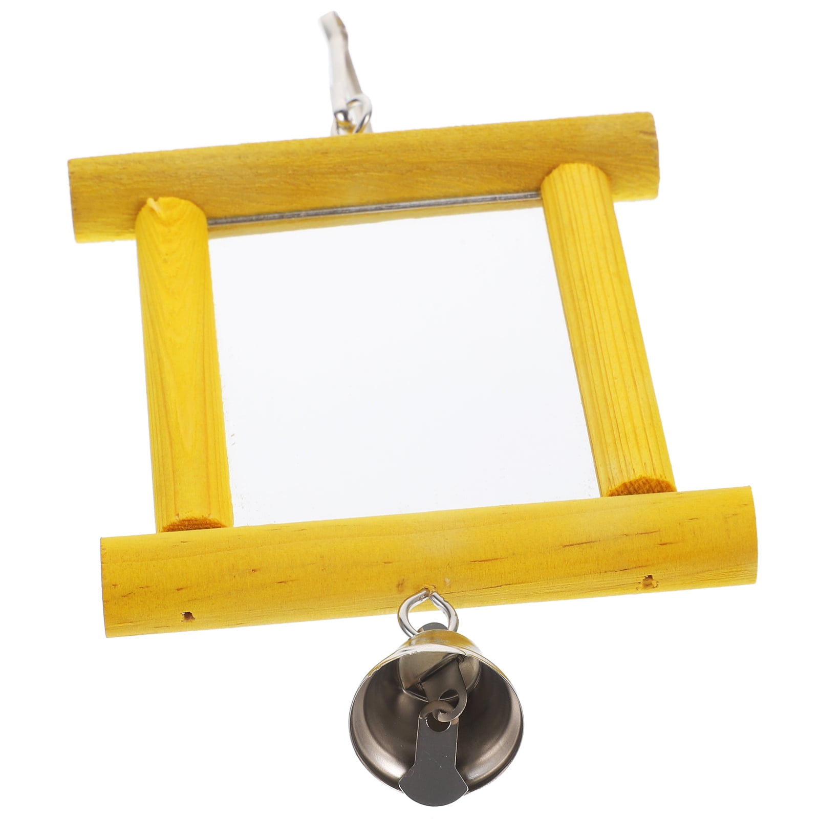 Parrot Mirror Toy Bird Cage Toys Chicken for Coop Mirrors Wooden