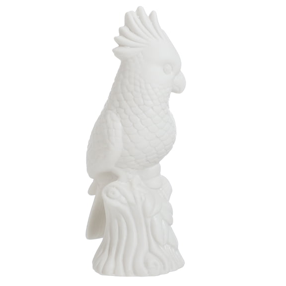 Parrot Model Artware Unpainted Peacock Figurine for Household Decoration and Office Display