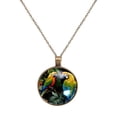 thumbnail image 1 of Parrot Necklace Personalized Custom Photo Round Pendant Adjustable Stainless Steel Necklaces with Gift Box for Men Women Mothers Valentine's Jewelry Gift, 1 of 6