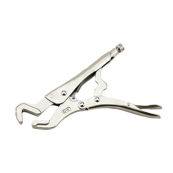 Parrot Nose Pliers Locking Vise Grip Tool, Chrome-Molybdenum Steel Adjustable Jaw with Curved Teeth, Non- Hand Plier for Sway Bar Link Removal, Pipe Clip Repair, Automotive & Home Workshop Use