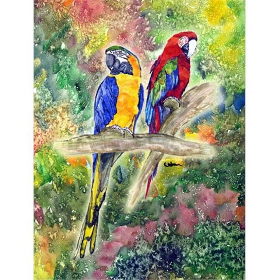 Parrot Parrot Head Canvas Flag - House Size, 28 x 40 in.