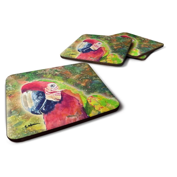 Parrot Parrot Head Foam Coaster Set of 4