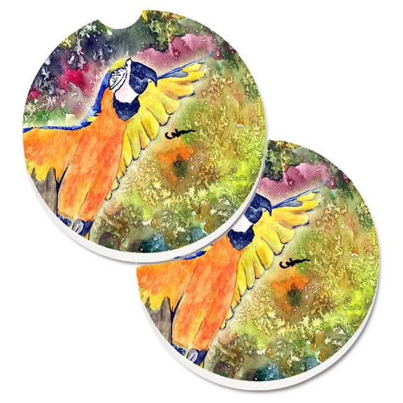 Parrot Parrot Head Set of 2 Cup Holder Car Coaster