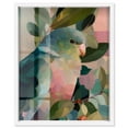 thumbnail image 1 of Parrot Pastel Greens I Shadowbox Print Tropical Decor by Art Remedy, White Frame, 30 x 36, 1 of 6