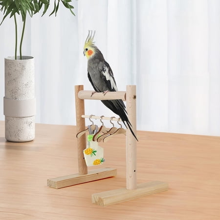 Parrot Perch Stand, Bird Clothes Rack, Free Standing Bird Diaper Closet Storage Parrot Perches, Doll Clothing Rack for Macaws, Parakeets, Conures 22.5x16.4x21cm