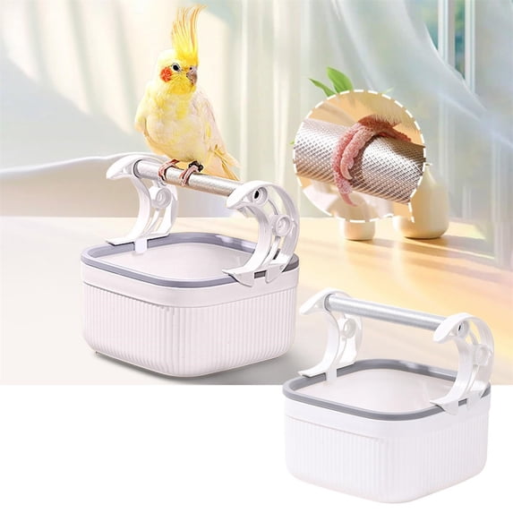 Parrot Perching Stand For Toilet Training, Fixed Position Bird Potty Station, Indoor Pet Bird Potty Perch With Easy Cleanup Design