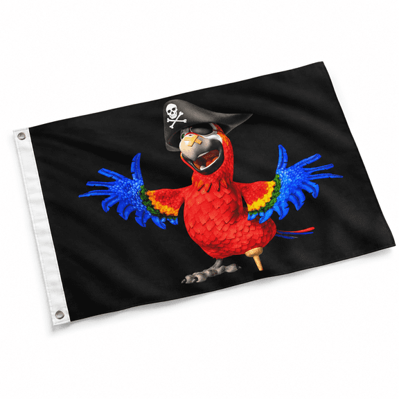Parrot Pirate Flag 2x3 Ft Outside Breeze Outdoor Garden Yard Banner