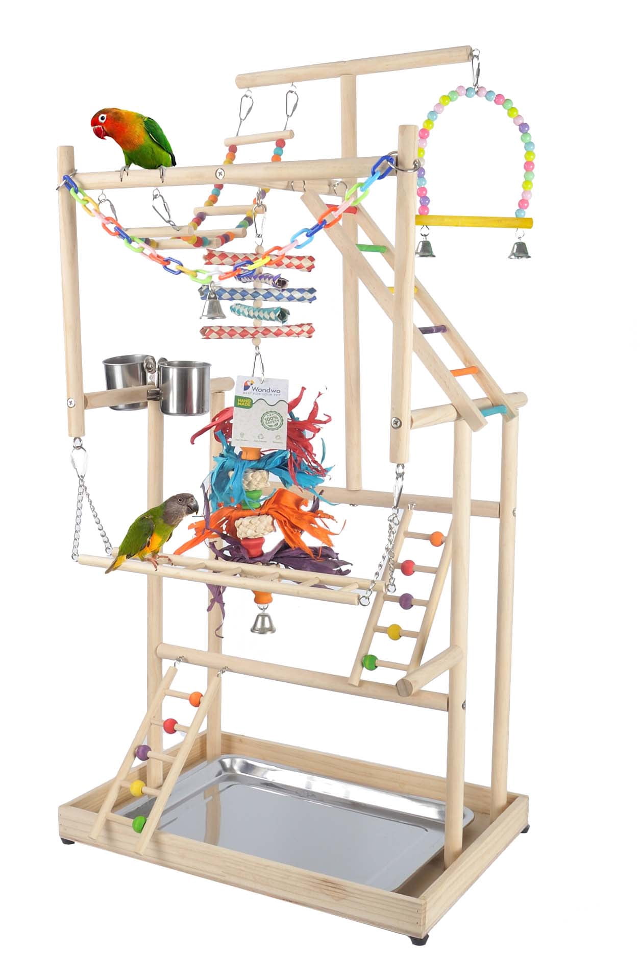 Wondwo, Parrot Playground Large 4 Layers, 38.2 x 19.1 x 13.4 in ...