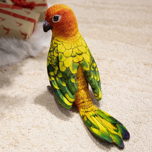 Parrot Plush Toy Soft Tropical Bird Stuffed Animal for Kids Gift and Decor