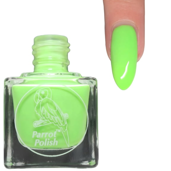 Parrot Polish Pastel Nail Polish, Quick Dry Bright Green Color Lacquer, Streak Free Long Lasting Solid Nail Enamel, Irish Cream, 0.5 Fl Oz