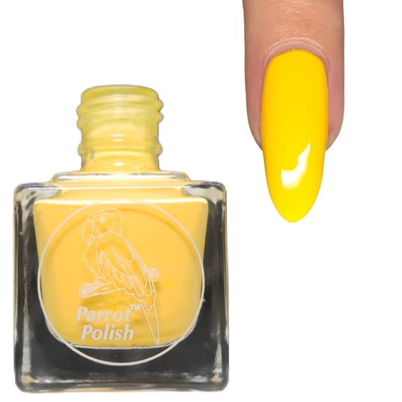 Parrot Polish Pastel Nail Polish, Quick Dry Bright Orange Color Lacquer, Streak Free Long Lasting Solid Nail Enamel, Mango Cream, 0.5 Fl Oz