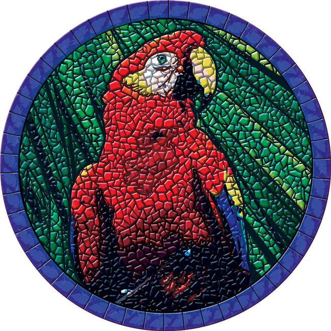 Tropical Parrot Vinyl Pool Mat with Mosaic Design, 29 Inches