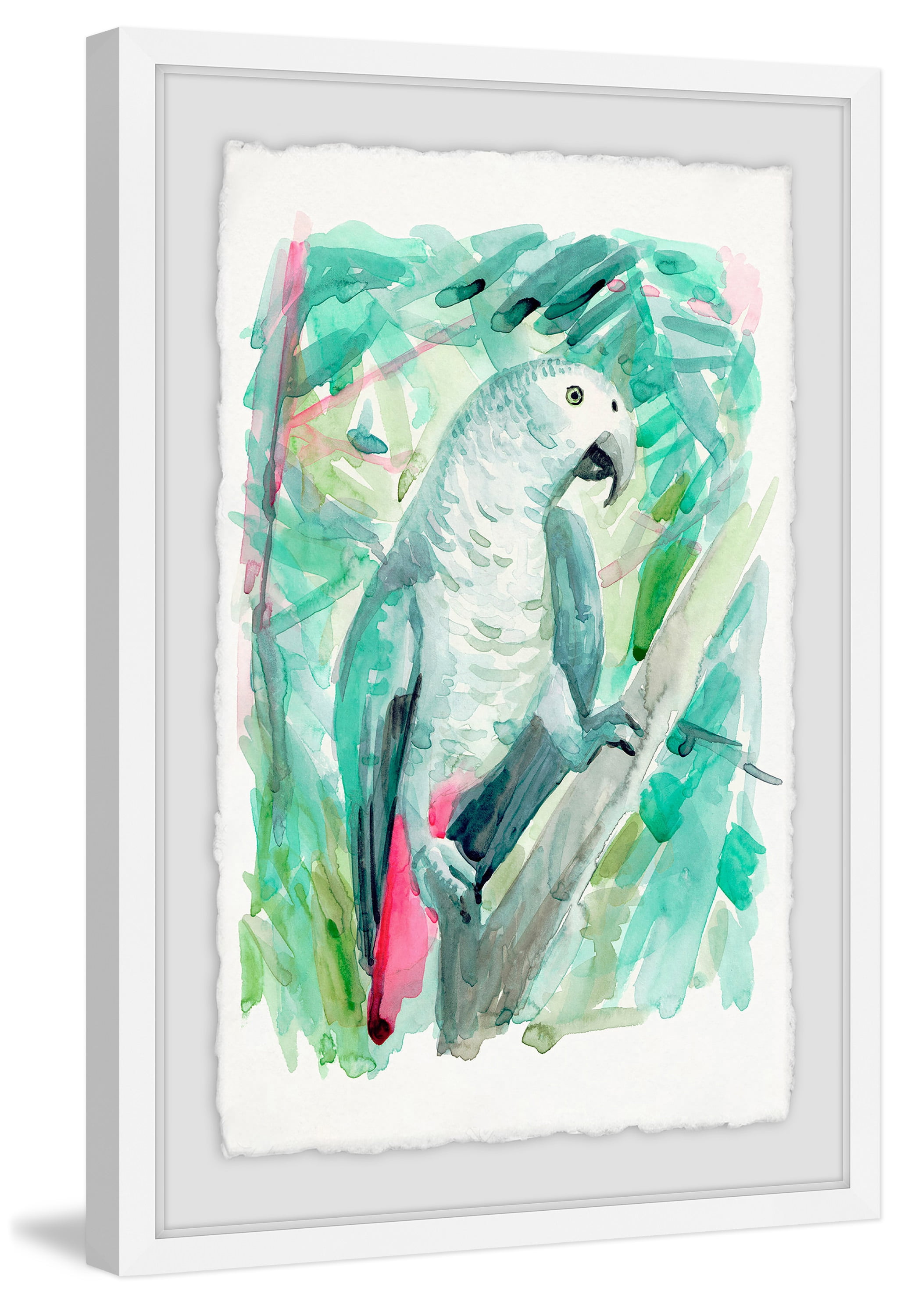 Parrot Profile Framed Painting Print