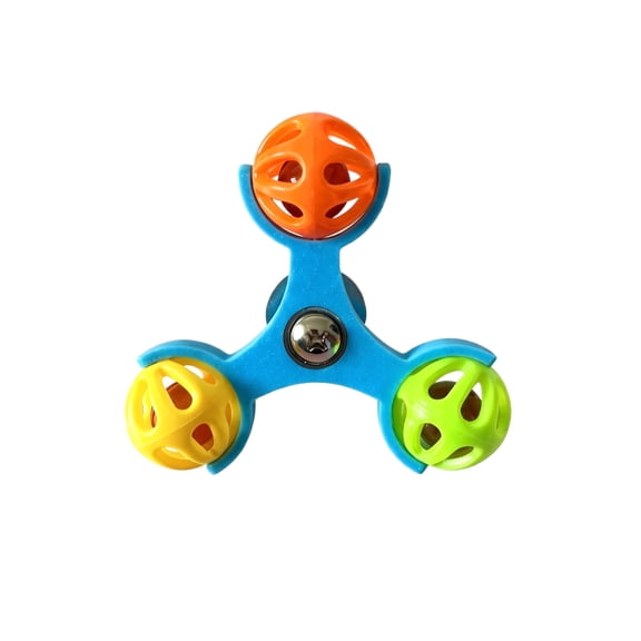 Parrot Rotating Windmill Bell Toy, Blue, 1 Pack, Interactive Chew Toy for Pet Birds