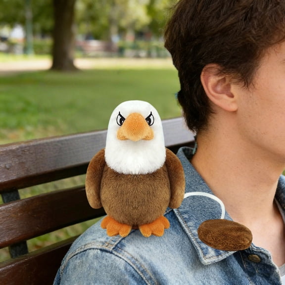 Parrot Shoulder Plush Stand Doll Toys Wearable Plushie Plush Plushie Stuffed Animals Shoulder Plush And Magnetic Coffee - 13cm