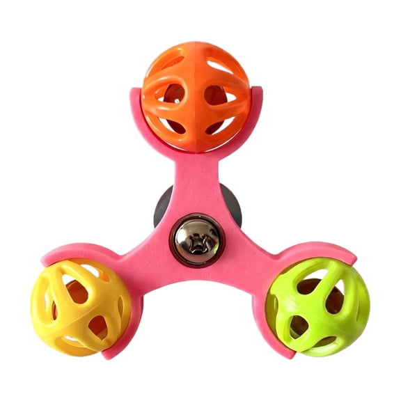 Parrot Spinner Bell Toy, Pink, 1 Pack, Interactive Foraging Toy for Parrot Bird Play