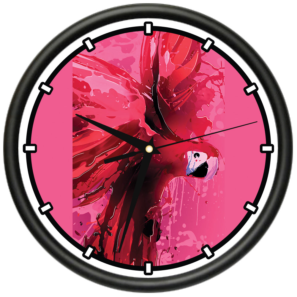 Parrot Splash Design Wall Clock | Precision Quartz Movement | Décor For ...
