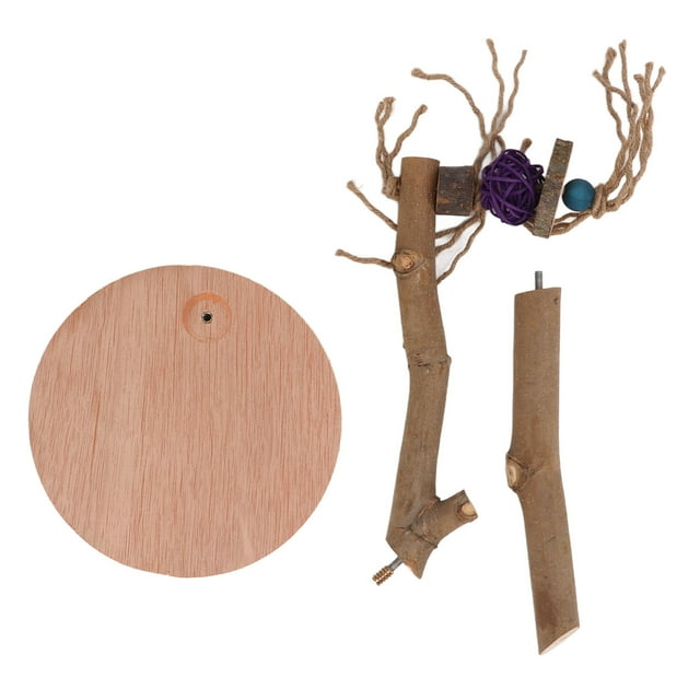 Parrot Standing Stick Safe Natural Detachable Wood Bird Perch Stand