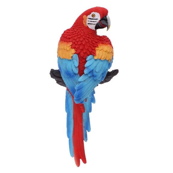 Parrot Statue Sculpture Standing on Branches for patio and garden Tropical Bird Collectors Gift