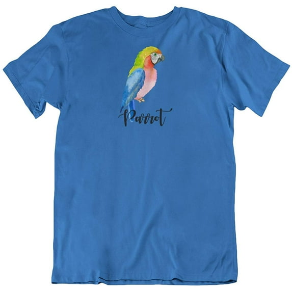 Parrot T-Shirt Gift for Souvenir, Traveler, Bird Lovers, Youth, Men and Women True Royal