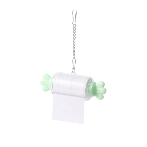 Parrot Toy Green Shredding Paper Foraging Toy with Hanging Chain Relieve Boredom Chew Toy for Small Medium Parrots Budgies Cockatiels Parakeets Conures Great for Cage Hanging Stress Relief