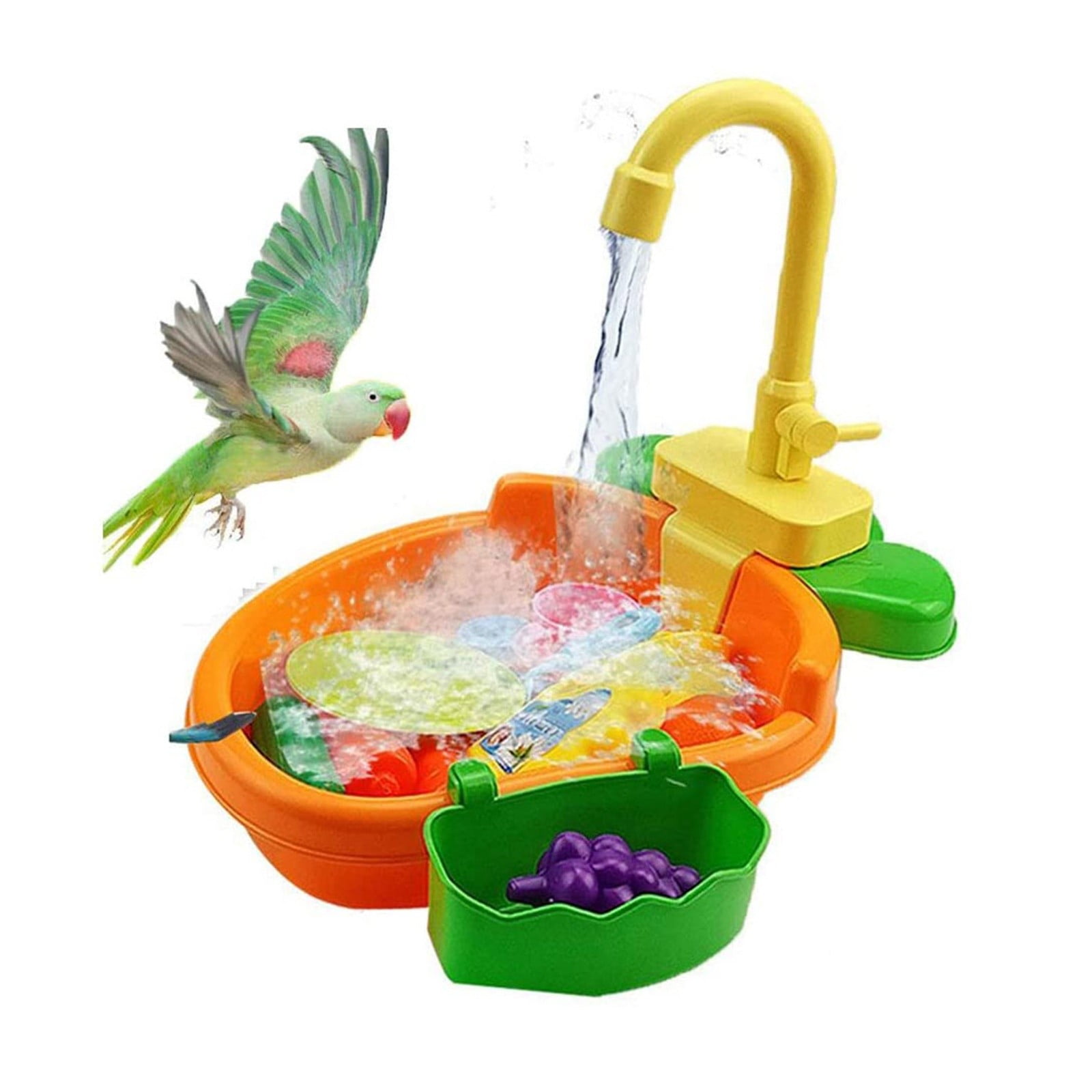 Automatic Parrot Bathing Toy for Home Use Durable Pet Bird Shower Pool Activity