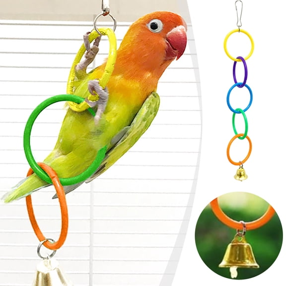 Parrot Toys Elevated Bird Swing Rings for Exercise and Hanging Indoors Ideal for Small Birds Budgie Lovebird Cage Parrot