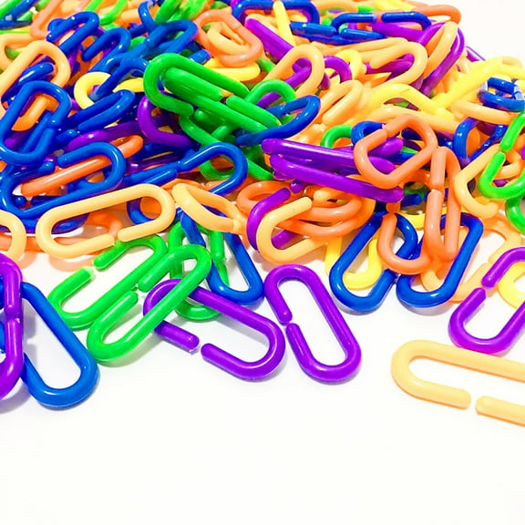 Durable Parrot Toy Glider Links Chain with C-Clips Parts for Pet Birds 100PCS