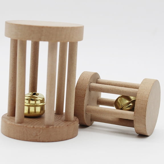 Parrot Toys for Birds Chew Gnaw Toy with Wood Grinding Rattle Parrot Pet Toy for Interactive Bird Play and Mental Stimulation