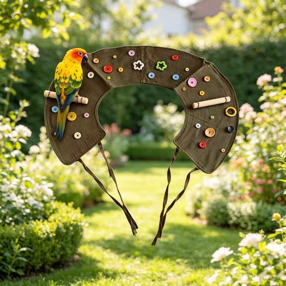 Parrot Training Shoulder Wrap, Bird Shoulder Towel, Parrot Training Shoulder Cover With Wood Perch And Buttons For Macaws Cockatoos Greys Conures Lovebirds Bird Handling Cover