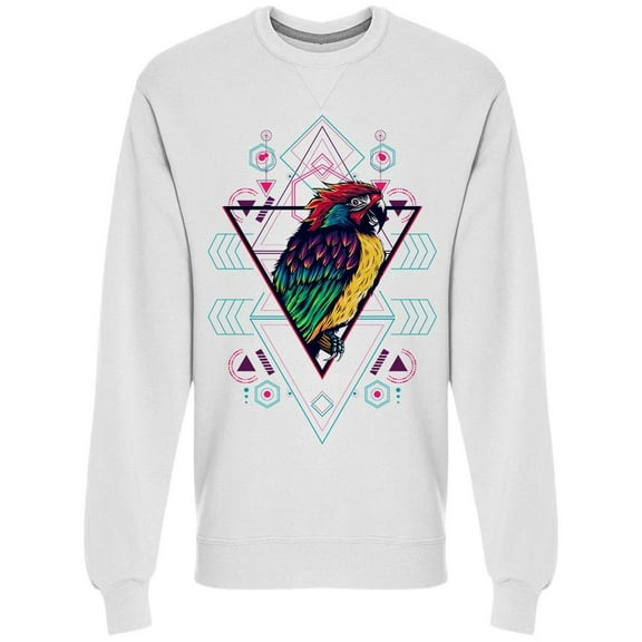 Parrot Triangle Animal Bird Sweatshirt Men -Image by Shutterstock, Male Small