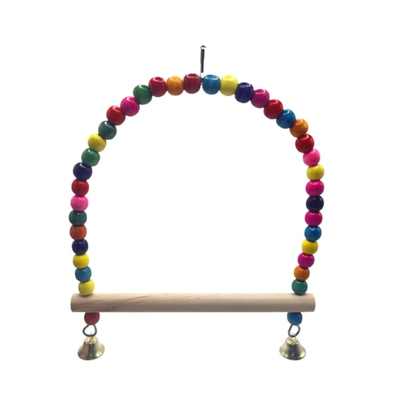 Parrot Trick Training Tabletop Toy Kit with Basketball Stacking Rings and Interactive Bird Puzzle Set for Intelligent Pet Birds