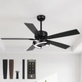thumbnail image 1 of Parrot Uncle 52" Modern Dimmable LED Chandelier Ceiling Fan with Remote, Double-sided Blades, 3CCT, 6 Speeds, Reversible DC Motor, 1 of 14