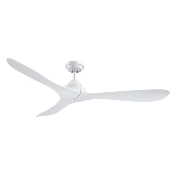 Parrot Uncle 56" Modern Propeller Ceiling Fan with Remote White Ceiling Fan without Light Indoor Fan for Patios Covered,