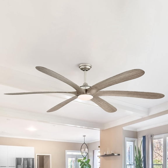 Parrot Uncle Ceiling Fans with Lights 72 Inch Farmhouse Ceiling Fan with Light LED and Remote Control Indoor Outdoor Fan for Patios Living Room Bedroom
