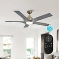 thumbnail image 1 of Parrot Uncle Ceiling Fans with Lights and Remote 56 Inch Large Outdoor Ceiling Fans for Patios Bedrooms, Dimmable Light, Reversible DC Motor, Brushed Bronze, 1 of 9