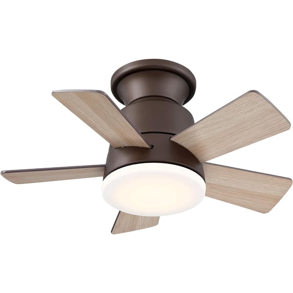 Parrot Uncle Ceiling Fans with Lights and Remote 52 Inch Ceiling Fan with LED Light for Bedroom Outdoor Ceiling Fans for Patios Covered, Brass