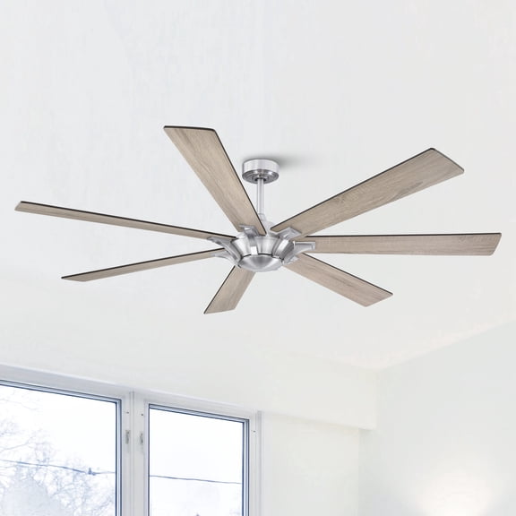 Parrot Uncle 72" Modern Large Ceiling Fans with Remote Control, Windmill Ceiling Fan without Light, Oak/Antique Oak