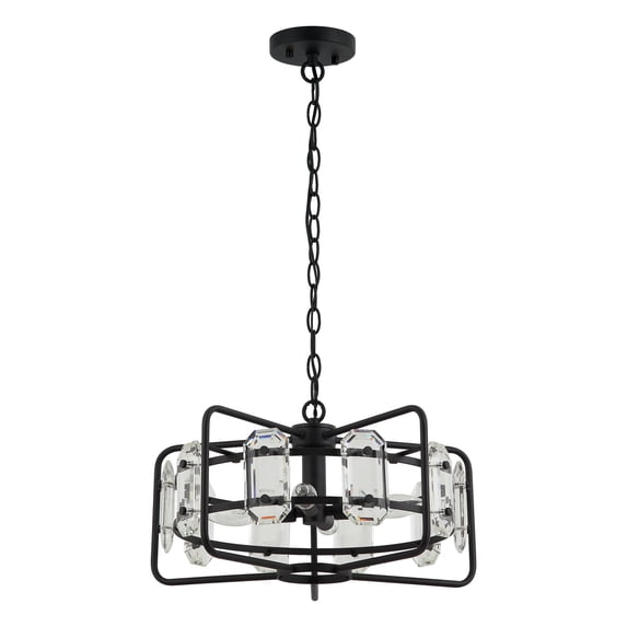 Parrot Uncle Ceiling Light Fixtures Black Glass Pendant Light Fixtures Hanging Pendant Lighting, 4 Bulbs not Included
