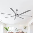 thumbnail image 1 of Parrot Uncle Industrial 100" Silver HVLS Ceiling Fan with LED Lights and Remote Control, 1 of 15