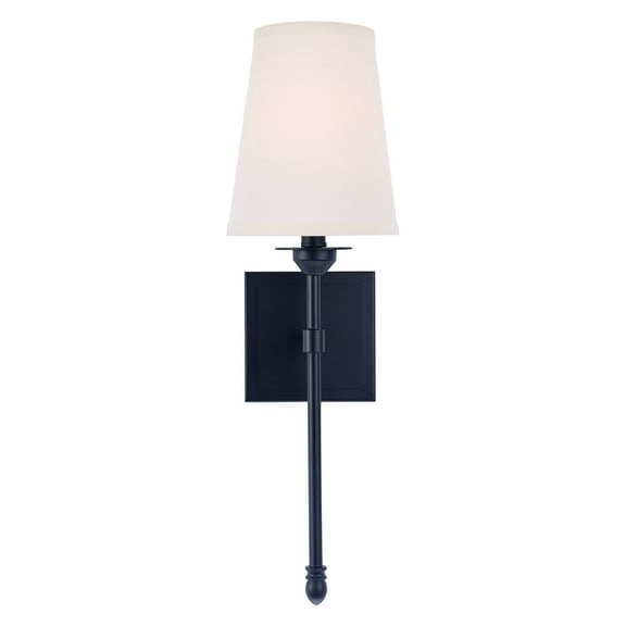 Modern 1-Light Black Dimmable Incandescent Wall Sconce with Shades