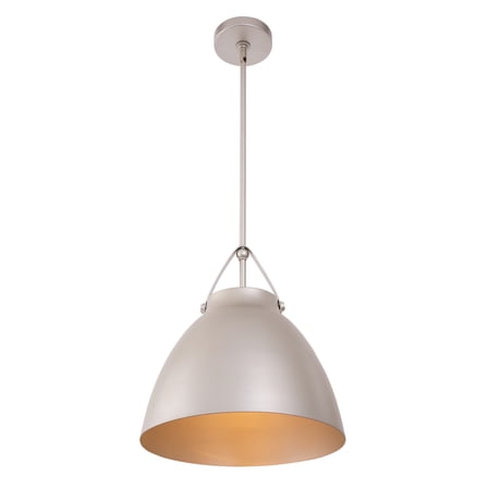 Modern 1-Light Silver Metal Pendant Light
