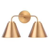 Modern 2-Light Gold Vanity Light