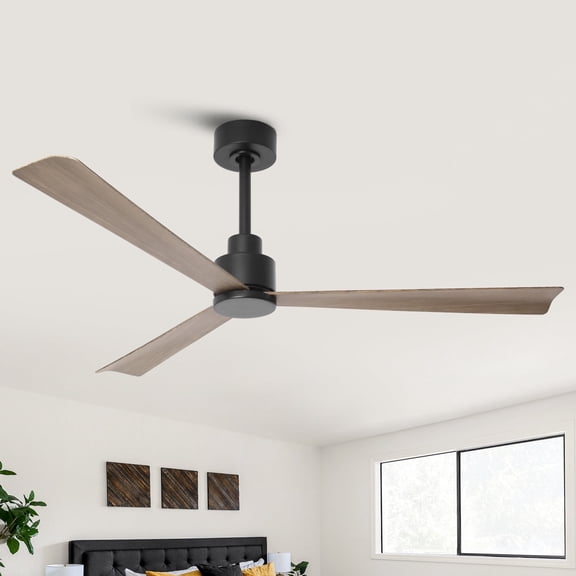 Parrot Uncle Modern 52" Propeller Ceiling Fan without Lights, 3-Blade Ceiling Fan with Remote Control