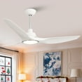 thumbnail image 1 of Parrot Uncle Modern 52" Propeller White LED Smart Ceiling Fan, Alexa, and App Control, 3-CCT Ceiling Fan, 1 of 15